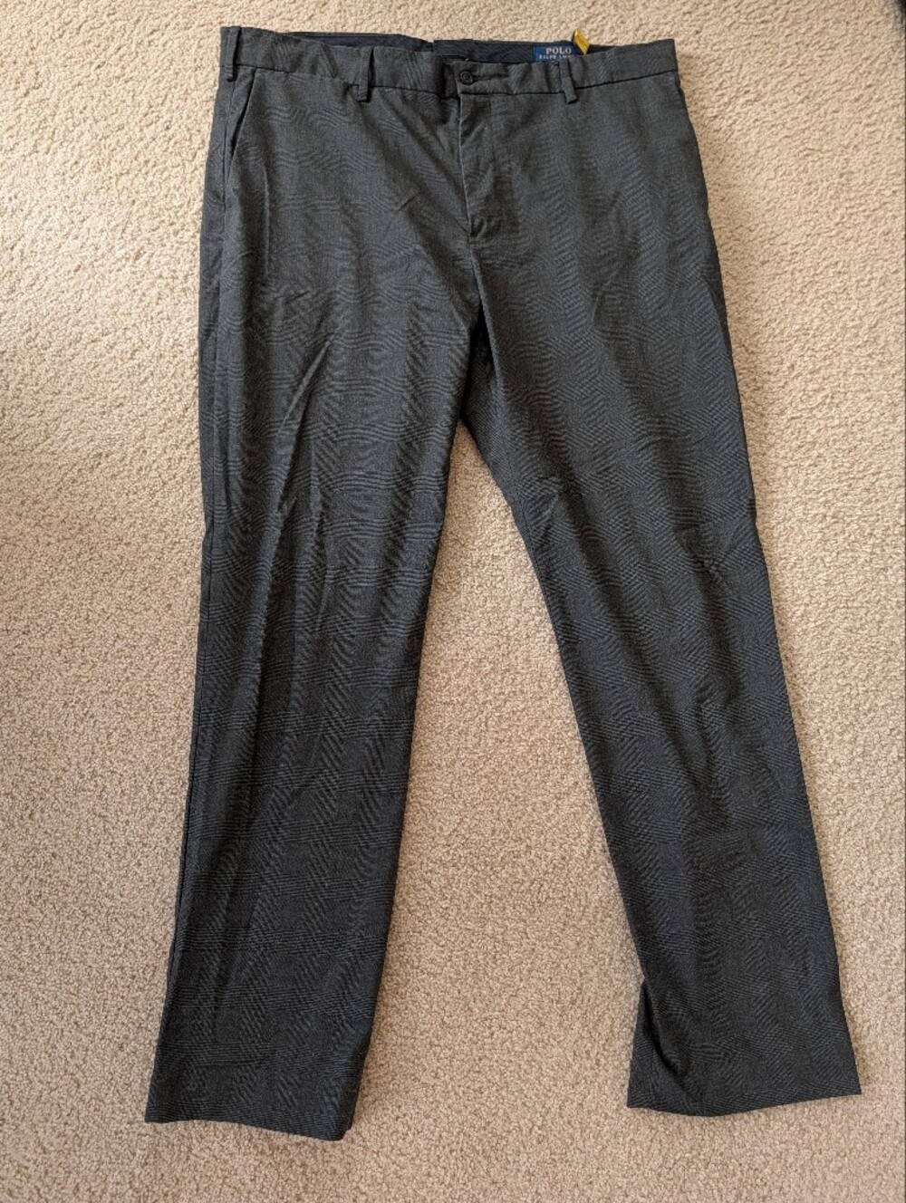 Polo by Ralph Lauren Black Subtle Pattern Dress Pants